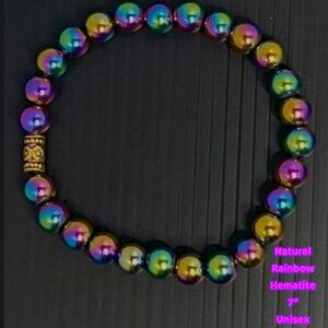 Natural Rainbow Hematite Bracelet